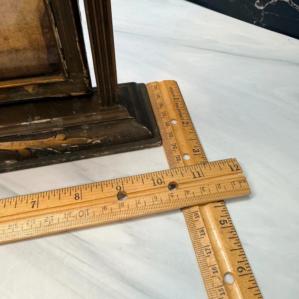 Antique 1920s Art Deco Swing Tilt Portrait Picture Frame Photo Wood Art Deco